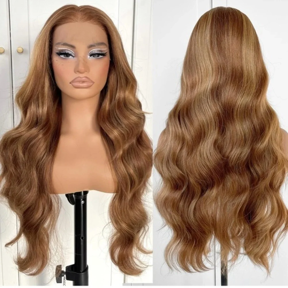 Blooming Hair Highlight Ombre Glueless High-Quality Synthetic Blend Lace Front…